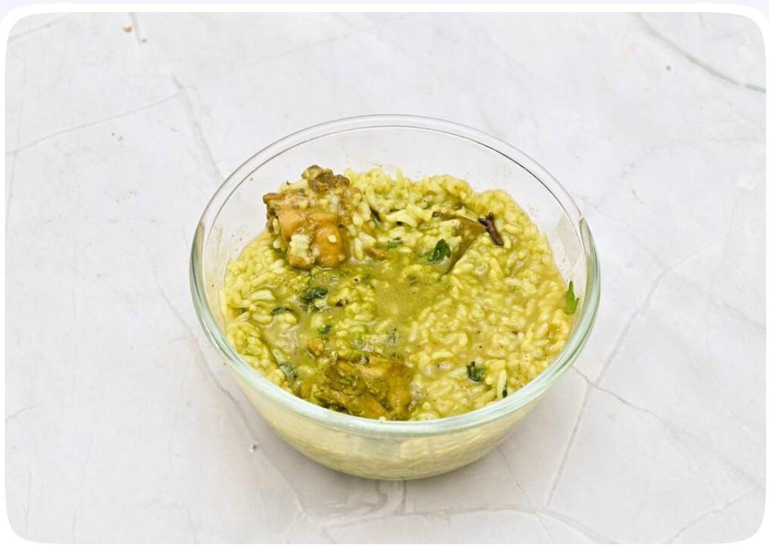 Mutton green masala rice