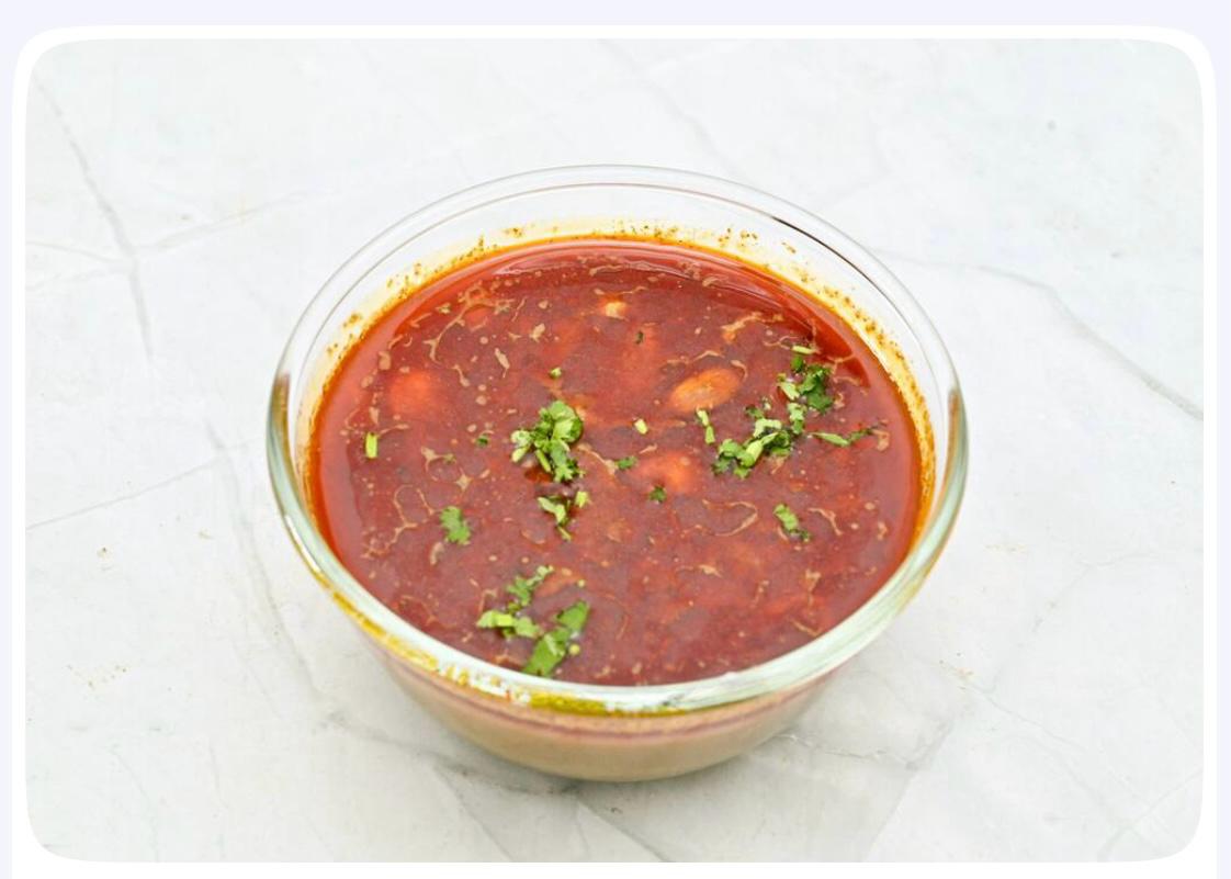 Tambada rassa finished with fresh coriander